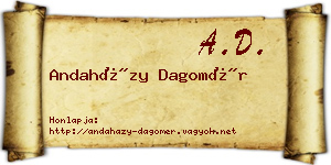 Andaházy Dagomér névjegykártya